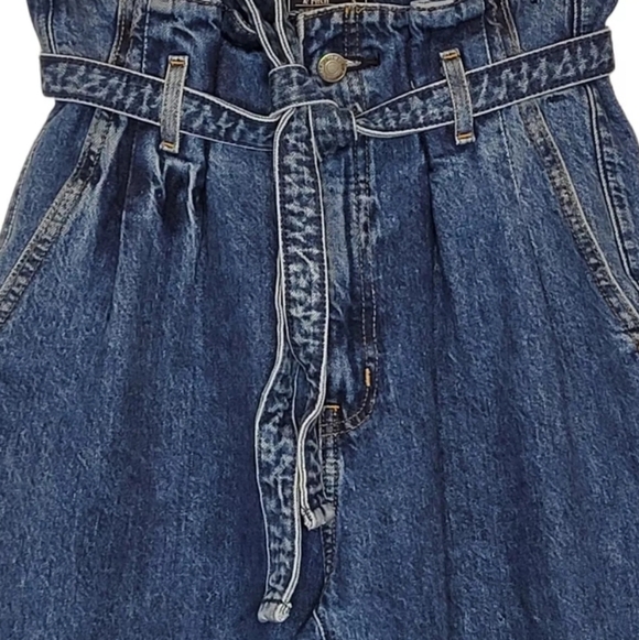 Abercrombie & Fitch A&F Mom Jean Dark Denim Paperbag High Rise NEW - Picture 4 of 5